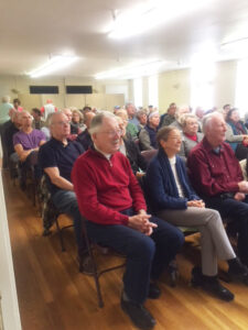 attendees for talk with author and geologist Thomas Cochrane at Sonoma Valley Historical Society March 2019